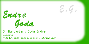 endre goda business card